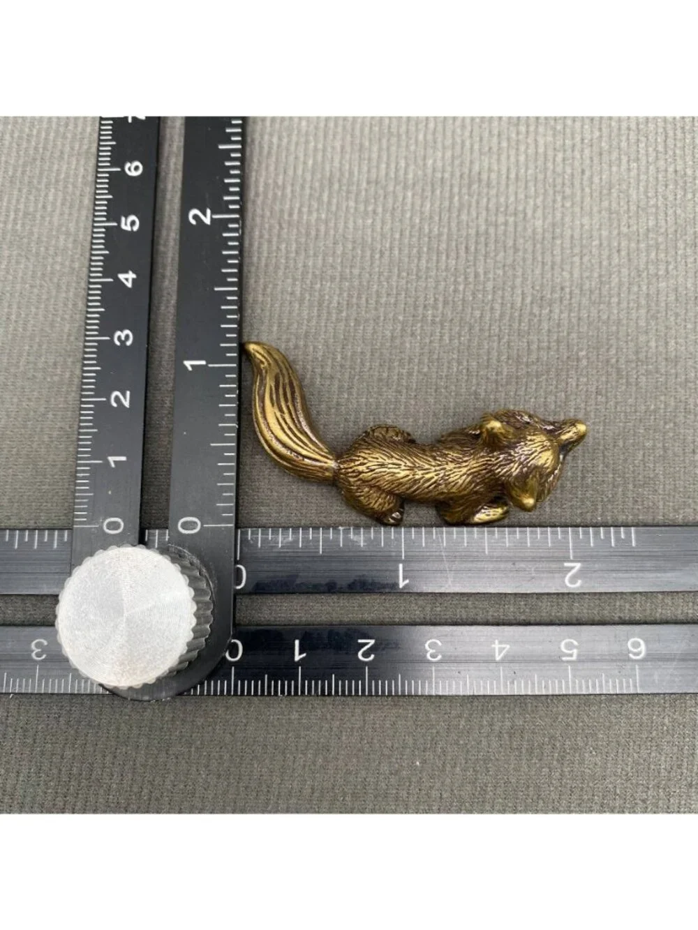 Brass Sleeping Fox Figurine Miniature Wisdom Totem Altar Decor‎ Spirit Animal